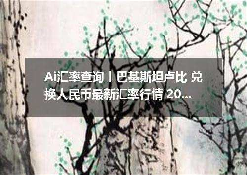 Ai汇率查询丨巴基斯坦卢比 兑换人民币最新汇率行情 2026年09月08日