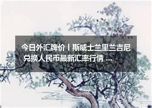 今日外汇牌价丨斯威士兰里兰吉尼 兑换人民币最新汇率行情 2026年04月17日
