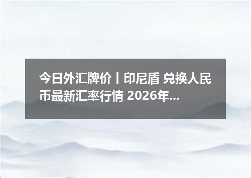 今日外汇牌价丨印尼盾 兑换人民币最新汇率行情 2026年04月17日