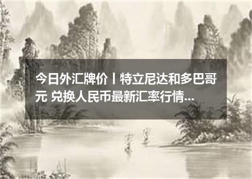 今日外汇牌价丨特立尼达和多巴哥元 兑换人民币最新汇率行情 2026年04月17日