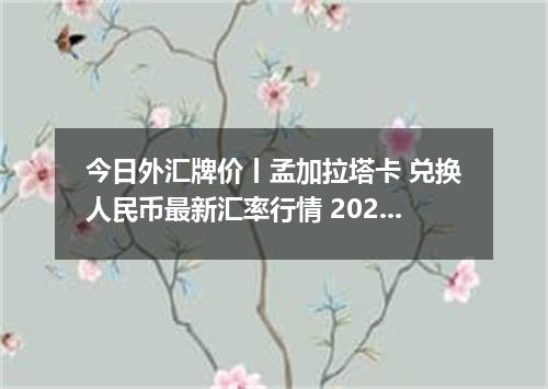 今日外汇牌价丨孟加拉塔卡 兑换人民币最新汇率行情 2026年04月17日