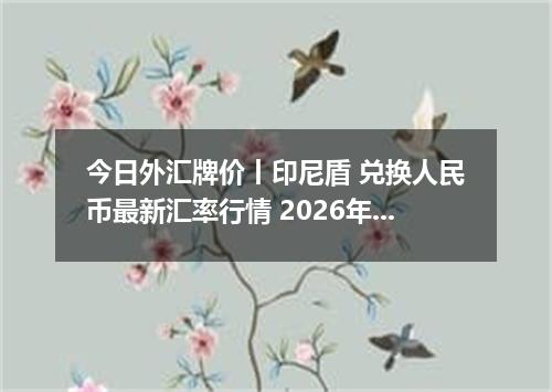 今日外汇牌价丨印尼盾 兑换人民币最新汇率行情 2026年04月18日