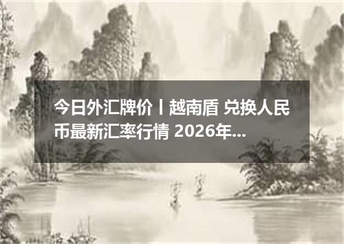 今日外汇牌价丨越南盾 兑换人民币最新汇率行情 2026年04月18日