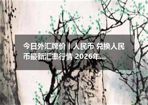 今日外汇牌价丨人民币 兑换人民币最新汇率行情 2026年04月18日