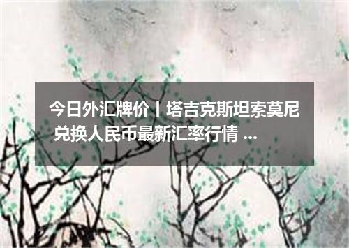 今日外汇牌价丨塔吉克斯坦索莫尼 兑换人民币最新汇率行情 2026年04月30日