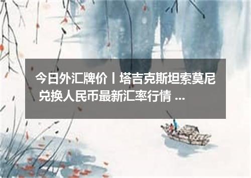今日外汇牌价丨塔吉克斯坦索莫尼 兑换人民币最新汇率行情 2026年05月01日