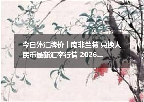 今日外汇牌价丨南非兰特 兑换人民币最新汇率行情 2026年05月02日