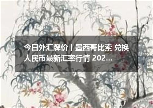 今日外汇牌价丨墨西哥比索 兑换人民币最新汇率行情 2026年05月02日