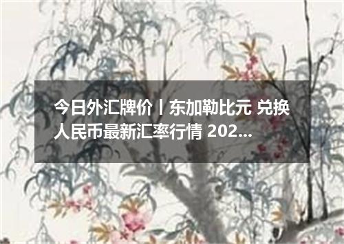 今日外汇牌价丨东加勒比元 兑换人民币最新汇率行情 2026年05月03日
