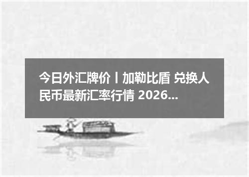 今日外汇牌价丨加勒比盾 兑换人民币最新汇率行情 2026年05月04日