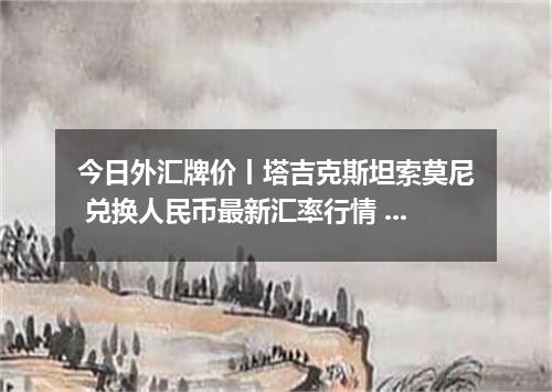 今日外汇牌价丨塔吉克斯坦索莫尼 兑换人民币最新汇率行情 2026年05月04日