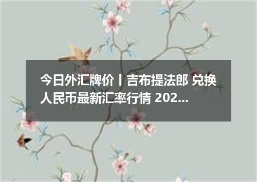 今日外汇牌价丨吉布提法郎 兑换人民币最新汇率行情 2026年05月05日