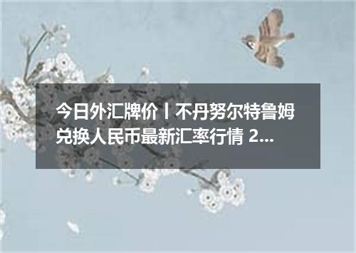 今日外汇牌价丨不丹努尔特鲁姆 兑换人民币最新汇率行情 2026年05月06日