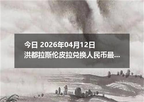 今日 2026年04月12日 洪都拉斯伦皮拉兑换人民币最新汇率行情