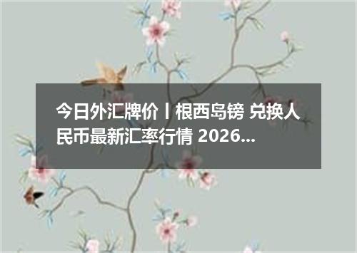 今日外汇牌价丨根西岛镑 兑换人民币最新汇率行情 2026年05月09日