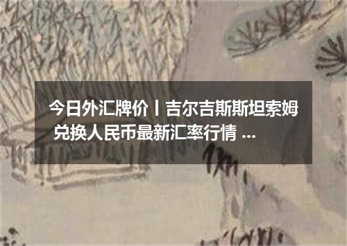今日外汇牌价丨吉尔吉斯斯坦索姆 兑换人民币最新汇率行情 2026年05月09日