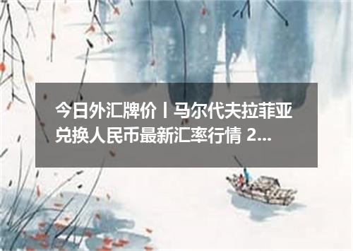 今日外汇牌价丨马尔代夫拉菲亚 兑换人民币最新汇率行情 2026年05月10日