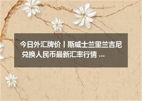 今日外汇牌价丨斯威士兰里兰吉尼 兑换人民币最新汇率行情 2026年05月10日