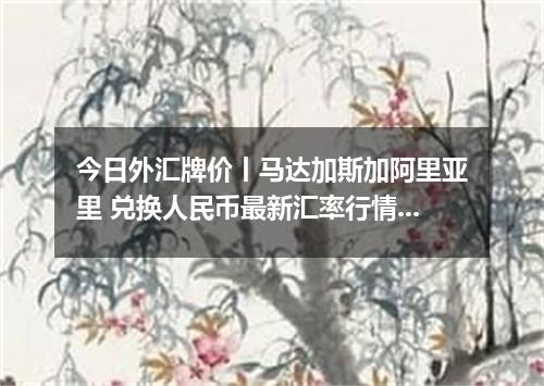 今日外汇牌价丨马达加斯加阿里亚里 兑换人民币最新汇率行情 2026年05月14日