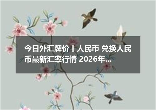 今日外汇牌价丨人民币 兑换人民币最新汇率行情 2026年05月15日