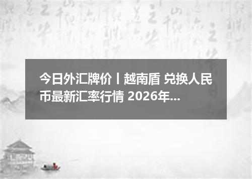 今日外汇牌价丨越南盾 兑换人民币最新汇率行情 2026年05月17日
