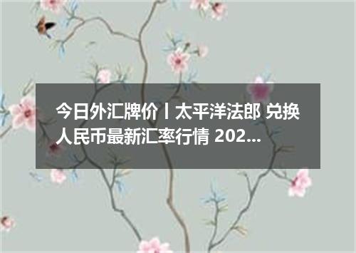 今日外汇牌价丨太平洋法郎 兑换人民币最新汇率行情 2026年05月17日