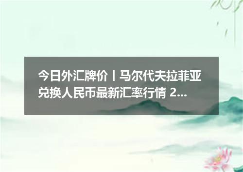 今日外汇牌价丨马尔代夫拉菲亚 兑换人民币最新汇率行情 2026年05月17日