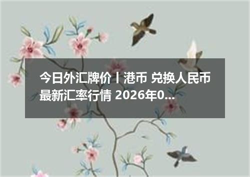 今日外汇牌价丨港币 兑换人民币最新汇率行情 2026年05月18日