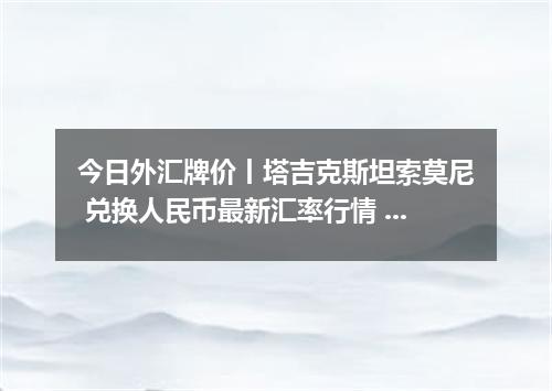 今日外汇牌价丨塔吉克斯坦索莫尼 兑换人民币最新汇率行情 2026年05月18日