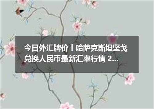 今日外汇牌价丨哈萨克斯坦坚戈 兑换人民币最新汇率行情 2026年04月12日