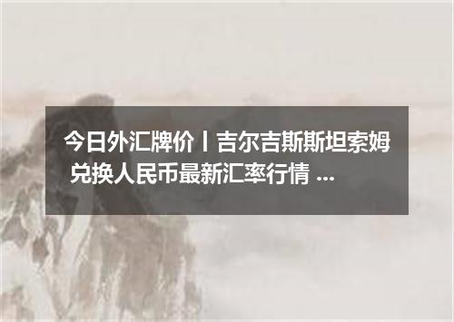 今日外汇牌价丨吉尔吉斯斯坦索姆 兑换人民币最新汇率行情 2026年05月19日