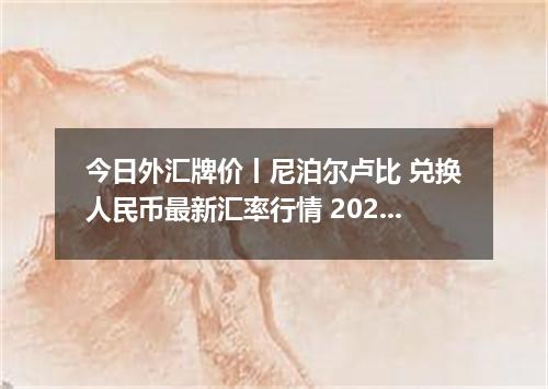 今日外汇牌价丨尼泊尔卢比 兑换人民币最新汇率行情 2026年05月19日