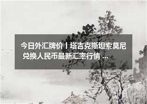 今日外汇牌价丨塔吉克斯坦索莫尼 兑换人民币最新汇率行情 2026年05月19日
