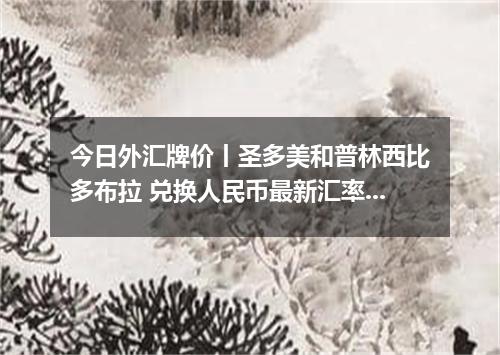 今日外汇牌价丨圣多美和普林西比多布拉 兑换人民币最新汇率行情 2026年05月20日