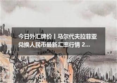 今日外汇牌价丨马尔代夫拉菲亚 兑换人民币最新汇率行情 2026年05月20日