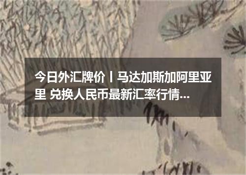 今日外汇牌价丨马达加斯加阿里亚里 兑换人民币最新汇率行情 2026年05月20日