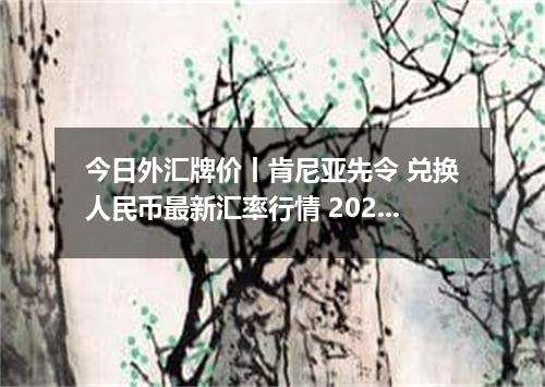 今日外汇牌价丨肯尼亚先令 兑换人民币最新汇率行情 2026年05月23日