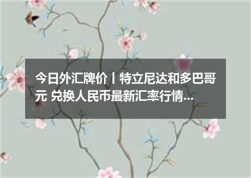 今日外汇牌价丨特立尼达和多巴哥元 兑换人民币最新汇率行情 2026年05月24日