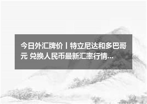 今日外汇牌价丨特立尼达和多巴哥元 兑换人民币最新汇率行情 2026年05月27日