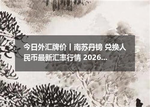 今日外汇牌价丨南苏丹镑 兑换人民币最新汇率行情 2026年04月14日